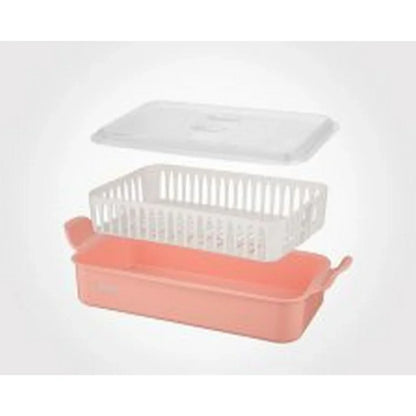 Cutlery Box with Lid and Drain