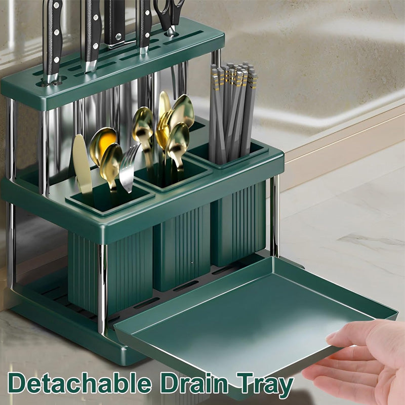 Drying Rack With Knife Holder